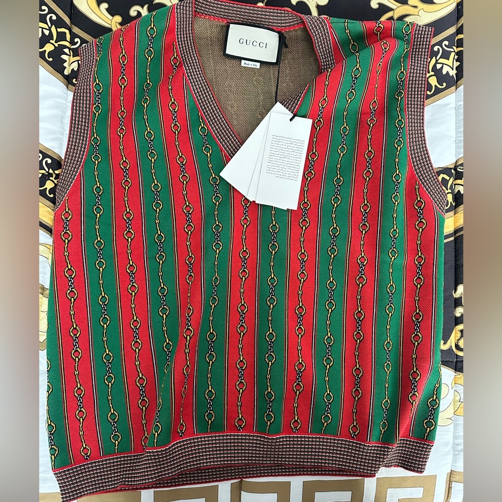 Gucci wool sweater vest men’s xL